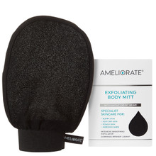 Ameliorate’s Exfoliating Body Mitt is made from a unique fabric weave that instantly sweeps away dead cells to alleviate rough, very dry and bumpy skin