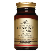 Solgar Vitamin E 200iu (134mg) 50 softgels contains the best natural form of vitamin E, d-alpha tocopherol, for ease of absorption