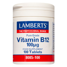 Lamberts Vitamin B12 100mcg tablets are small, easy to swallow tablets to help build red blood cells