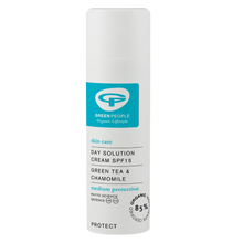 Green People Day Solution SPF15 protects skin against UV damage and premature ageing