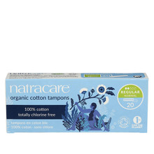 Natracare tampons are made from 100% certified organic cotton grown without pesticides and 100% sustainable.