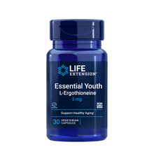 Life Extension L-Ergothioneine, 5mg, 30 capsules blue plastic bottle, is a powerful anti-ageing & longevity nutrient