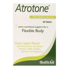 HealthAid Atrotone Tablets - 60-Tablets box; with glucosamine & Green Lipped Mussel extract, a specialised formulation that help maintains healthy, supple joints and cartilage as well as strong bones.