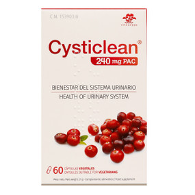 Cysticlean 60 capsules work to prevent & treat cystitis and urinary tract infections