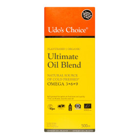 Udo's Oil's benefits including delivering a balanced 2:1:1 ratio of the essential fatty acids (EFAs) omega 3 and 6, and the beneficial fatty acid omega 9.