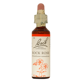 Bach Flower Remedies Rock Rose - 20-ml brown glass bottle; a flower essence used as a treatment for acute stress, fear & panic.