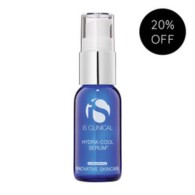 iS Clinical Hydra-Cool Serum - 15ml blue bottle in a blue box; extremely powerful multi-purpose formula, designed to provide intense hydration.