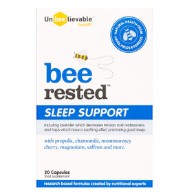 Unbeelievable Health Bee Rested Sleep Support - 20-Capsules box