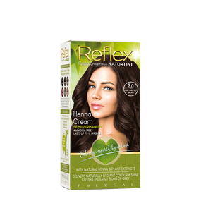 Naturtint Reflex Semi-Permanent 3.0 Dark Chestnut Brown - 1-Pack green box;   effectively covers grey hair.