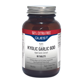 Quest Vitamins Kyolic Garlic  Extract 600mg - 60 + 30-Tablets jar