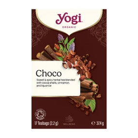 Yogi Tea Choco Organic Tea - 17-Tea Bags box;  blended with exotic spices in this deeply comforting and decadent Choco Organic Tea from Yogi.