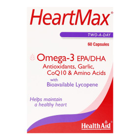 HealthAid HeartMax Omega 3 EPA/DHA  60 Capsules in a box; help maintain a healthy heart, circulation and cholesterol levels.