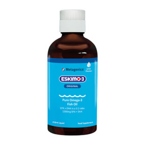 Nutri Advanced Eskimo 3 Fish Oil Liquid Lime Flavour - 210-ml brown glass bottle with blue label; is a pure stable fish oil suitable for kids aged 3-12 years