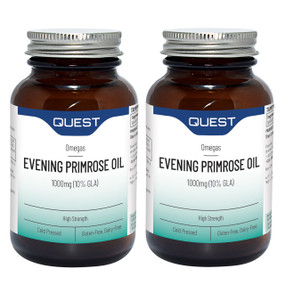 Quest Vitamins Evening Primrose Oil 1000mg Twin Pack - 2 x 90-Capsules jar