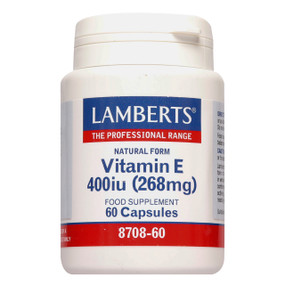 Lamberts Natural Vitamin E 400iu contains d-alpha tocopherol which is better utilised than synthetic vitamin E.