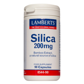 Lamberts Healthcare Silica - 200-mg 90-Capsules white tub; helps strengthen hair, nails and skin.