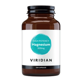 Viridian Nutrition High Potency Magnesium  - 300-mg 120-Capsules bottle; contributes to a reduction of tiredness and fatigue, supports electrolyte balance, the nervous system, normal muscle function, normal psychological function and the maintenance of normal bones and teeth.