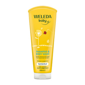 Weleda Calendula Shampoo & Body Wash - 200-ml tube; a gentle, dermatologically proven, all over body wash suitable for the whole family