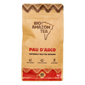 Rio Amazon Pau d’Arco Tea - 40-Tea Bags pouch; may help ease IBS symptoms and benefit those with chronic fatigue.