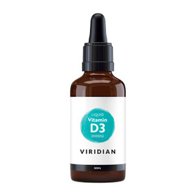 Viridian Nutrition Liquid Vitamin D3 2000iu - 50-ml bottle; provides 2000iu of vegan Vitamin D3