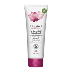 Derma E Purifying Daily Detox Scrub - 113-Grams tube; contains Apricot Seeds and Charcoal to effectively lift away micro-pollutants and impurities, leaving you with fresh, healthy, radiant skin