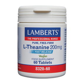 Lamberts Healthcare L-Theanine - 200-mg 60-Tablets; helps to relax the mind & body.