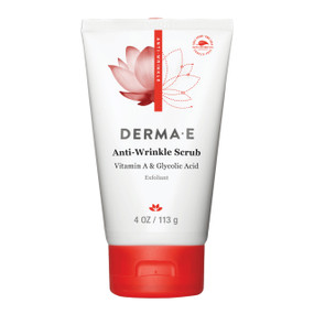 Derma E Anti-Wrinkle Retinol Scrub - 113-Grams tube; this gentle exfoliator buffs away dull, lifeless cells and impurities