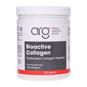 Allergy Research Bioactive Collagen - 500-Grams white plastic tube; clinically reported to support joint function and is well researched