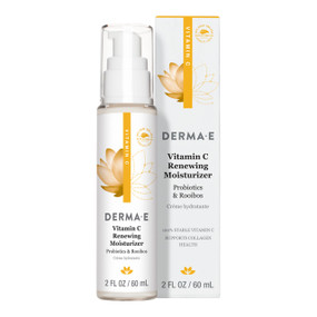 Derma E Vitamin C Renewing Moisturizer - 60-ml yellow and white bottle;  supports collagen production, evens-out your skin tone, and gives your complexion a boost