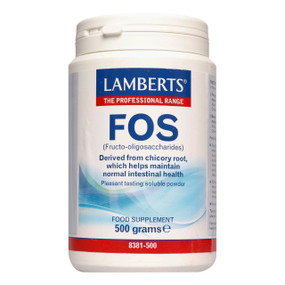 Lamberts Healthcare FOS (Fructo-Oligosaccharides) - 500-Grams white tub; one of the best natural remedies to can lead to better bowel tone, more regular movements and a reduction in digestive 'upsets'.