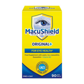 MacuVision Europe MacuShield - 90-Capsules in a yellow& blue carton box; contains lutein & antioxidants from marigolds to help protect the eyes