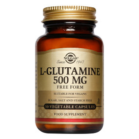 Solgar Vitamins L-Glutamine 50-capsules - 500-mg jar