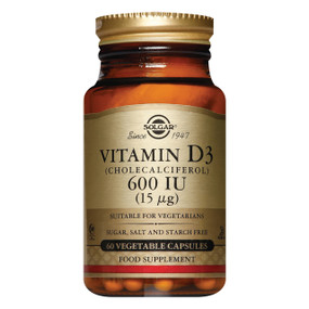 Solgar Vitamins Vitamin D3 600iu -15-ug/600-iu 60-Capsules jar