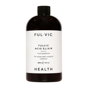 Ful.Vic.Health Fulvic Elixir - 480-ml brown plastic bottle; nourishes, protects, detoxifies & enhances rapid energy release by the body