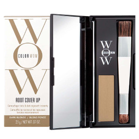 Color Wow Root Cover Up - Dark Blonde - brush and powder in a mirrored case packed in a box