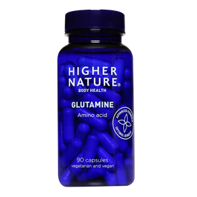 Higher Nature Glutamine Capsules - 90-Capsules bottle;  soothe the digestive system