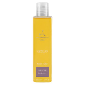 Aromatherapy Associates De-Stress Muscle Shower Oil -  250-ml bottle; when our mind and body are in much need of calm and comfort.