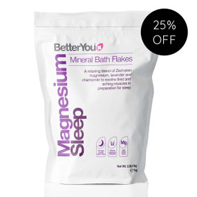 Better You Magnesium Sleep Bath Flakes - 1-kg white and purple bag
