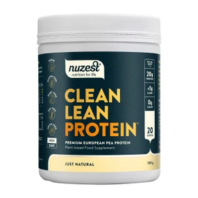 Nuzest Clean Lean Protein - Just Natural - 500-Grams white tub with green label; Contains all nine essential amino acids and provides the building blocks for vitality, repair, recovery and muscle growth and particularly high in glutamine – an amino acid that is essential for post-exercise recovery and the prevention of muscle loss as we age