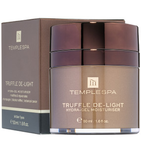 TEMPLESPA Truffle De-Light - 50-ml tub; a lightweight, hydrating gel moisturiser to mattify and rejuvenate the skin's complexion.