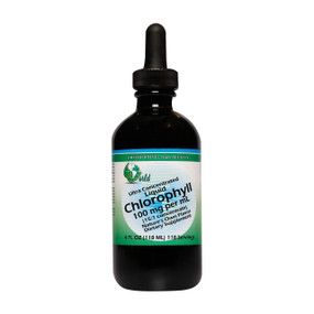 World Organic Ultra Concentrated Liquid Chlorophyll 118 ml - bottle; derived exclusively from high quality alfalfa leaves.