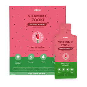 Zooki Vitamin C  Zooki  - Watermelon - 30 x 15-ml Sachets front image