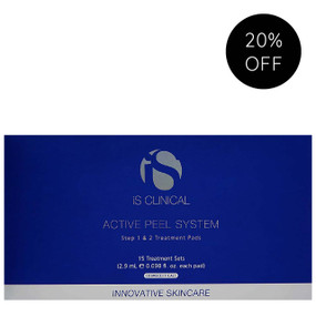 iS Clinical Active Peel System - 15-Treatment  sachets boxed - a powerful yet gentle advanced botanical face peel for at home-use.