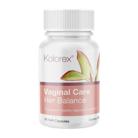 Kolorex Vaginal Care Her Balance - 30-Softgels white and pink plastic tube