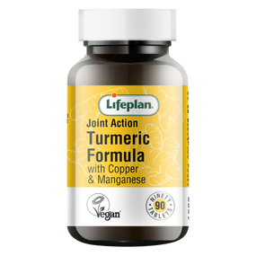 LifePlan Joint Action Turmeric Formula, 90 capsules glass bottle,  support strong, flexible joints