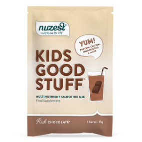 Kids Good Stuff - Rich Chocolate Single Serve Sachet, nude 15g sachet, is a great way to help your kids get all the nutrients they need