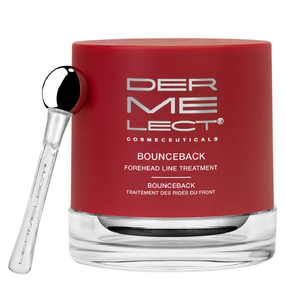 Dermelect Cosmeceuticals Bounceback Forehead Line Treatment - zinc applicator & 30-ml red tube; smoothes out fine lines, especially on the upper part of the face.