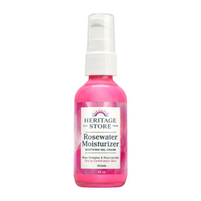 Heritage Store Rosewater Moisturizer - 59ml glass pink tube,  is a lightweight gel-cream moisturiser that offers a burst of soothing hydration for plumper, younger-looking skin