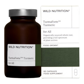Wild Nutrition Turmaforte™ Turmeric  - 60-Capsules brown glass jar with silver cap.