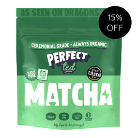 PerfectTed Organic Matcha Powder - 30-Grams green pouch;  rich in amino acids, antioxidants, and slow-release caffeine for optimized all-day energy